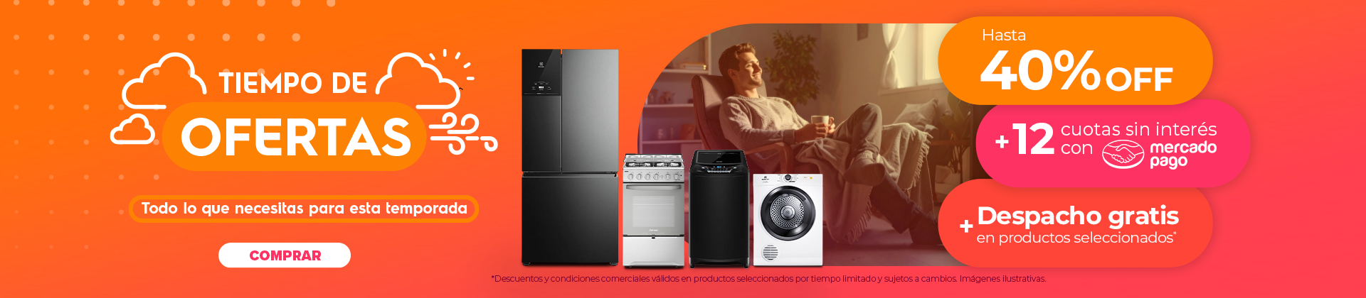 Tiempo de Ofertas con Shopclub - Hasta 40%Off + 12 cuotas sin interés con mercado pago